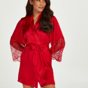 Luxe Satin Kimono - Rood |