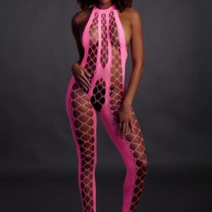 Catsuit Met Halternek - Roze | Le Desir